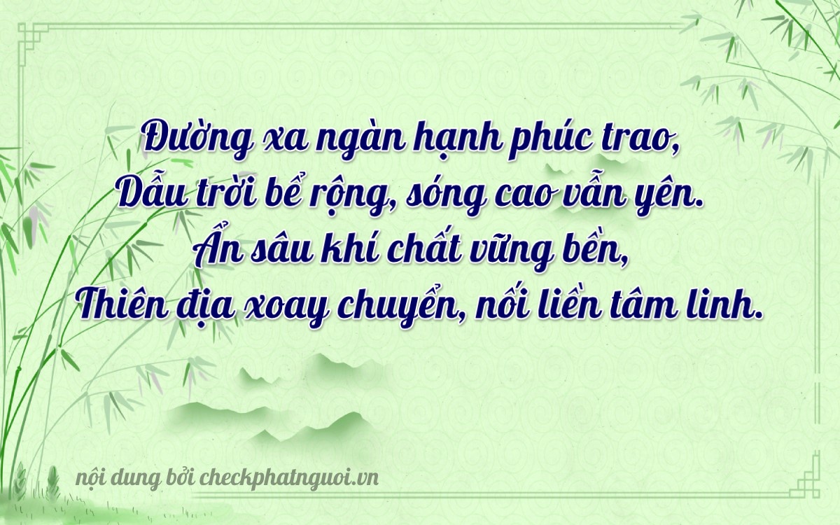Bài thơ ý nghĩa cho <b>biển số 86C1-76500</b> tại website checkphatnguoi.vn