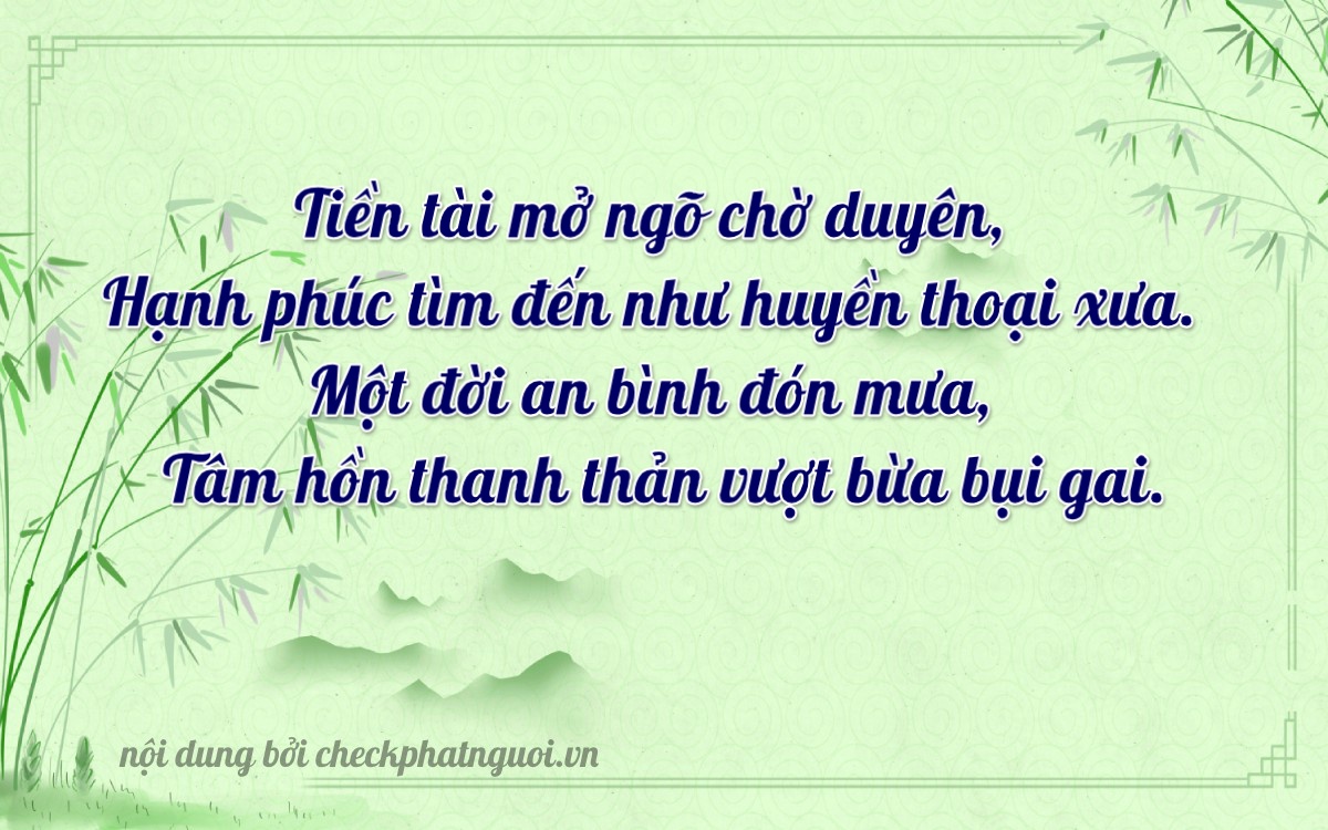 Bài thơ ý nghĩa cho <b>biển số 86C-20141</b> tại website checkphatnguoi.vn