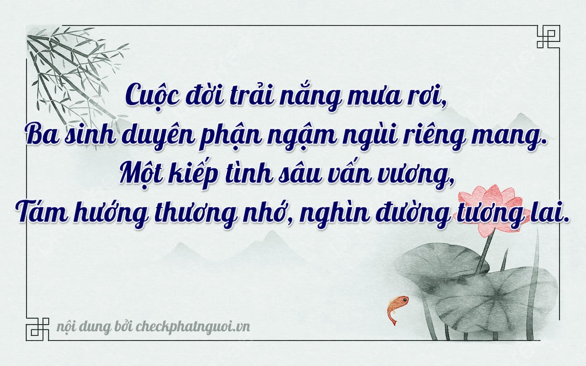 Bài thơ ý nghĩa cho <b>biển số 86F-31881</b> tại website checkphatnguoi.vn