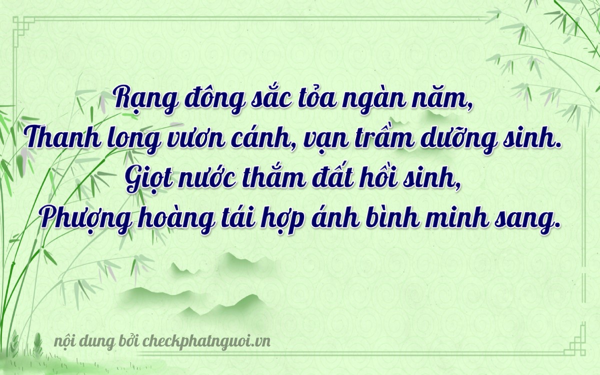 Bài thơ ý nghĩa cho <b>biển số 86H-6493</b> tại website checkphatnguoi.vn