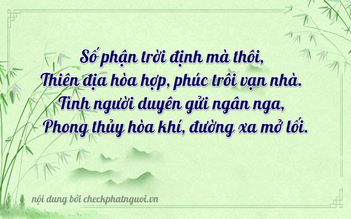 Bài thơ ý nghĩa cho <b>biển số 87544</b> tại website checkphatnguoi.vn