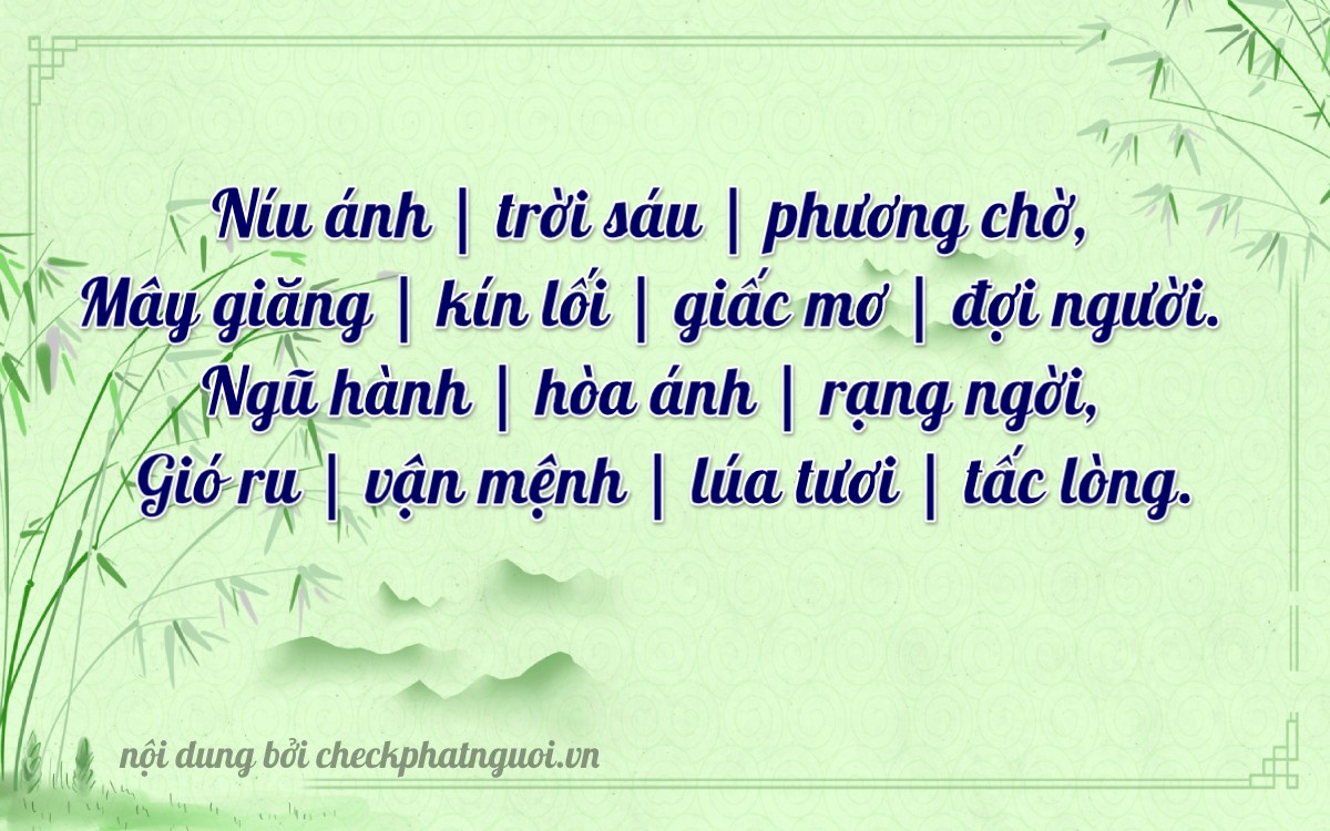 Bài thơ ý nghĩa cho <b>biển số 87867</b> tại website checkphatnguoi.vn