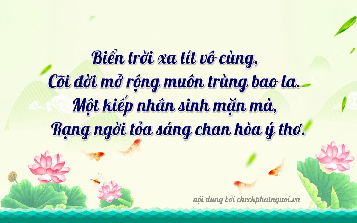 Bài thơ ý nghĩa cho <b>biển số 88A-01383</b> tại website checkphatnguoi.vn