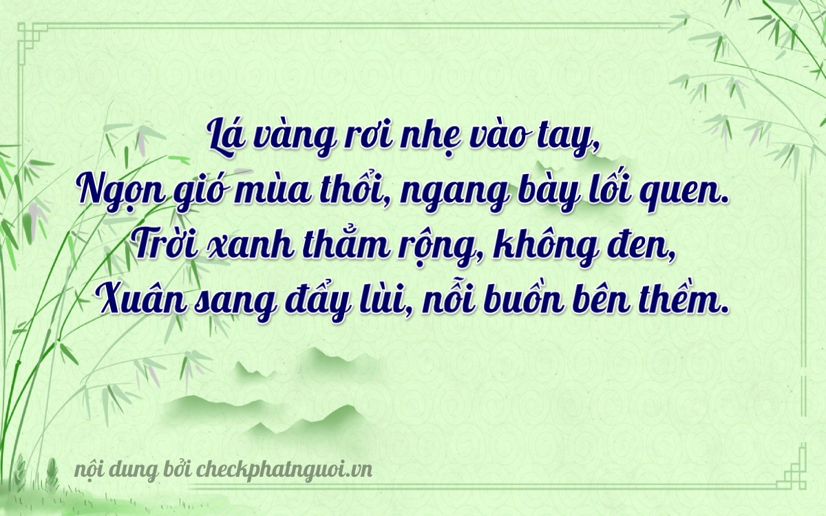 Bài thơ ý nghĩa cho <b>biển số 88A-07588</b> tại website checkphatnguoi.vn