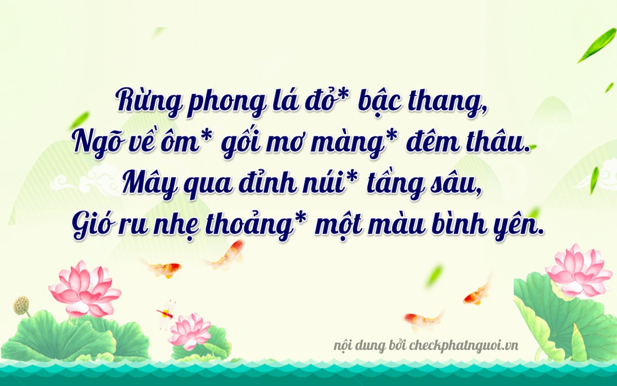 Bài thơ ý nghĩa cho <b>biển số 88A-25473</b> tại website checkphatnguoi.vn