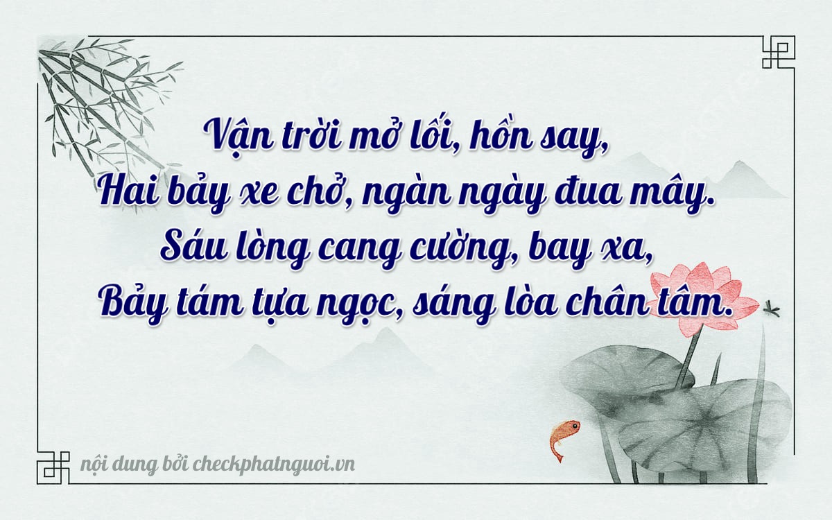Bài thơ ý nghĩa cho <b>biển số 88A-27678</b> tại website checkphatnguoi.vn