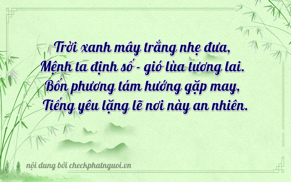 Bài thơ ý nghĩa cho <b>biển số 88A-35645</b> tại website checkphatnguoi.vn