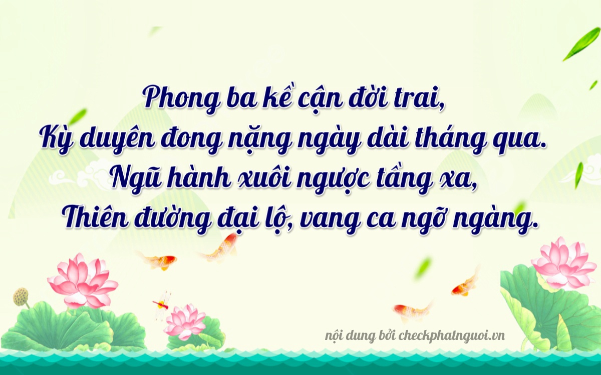 Bài thơ ý nghĩa cho <b>biển số 88A-36091</b> tại website checkphatnguoi.vn