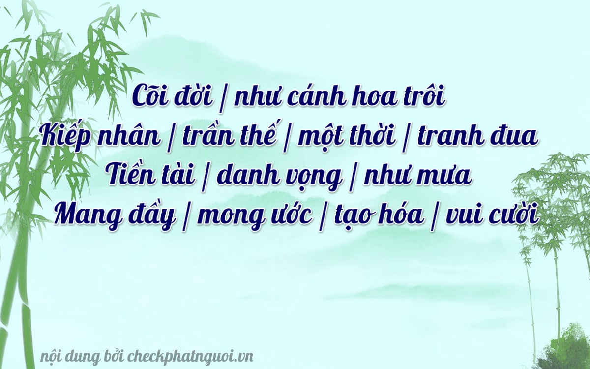 Bài thơ ý nghĩa cho <b>biển số 88A-37046</b> tại website checkphatnguoi.vn