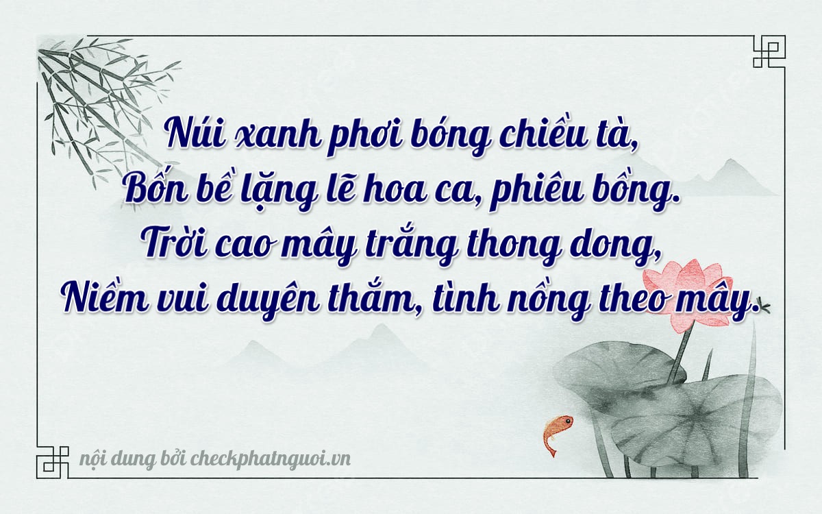 Bài thơ ý nghĩa cho <b>biển số 88A-41706</b> tại website checkphatnguoi.vn