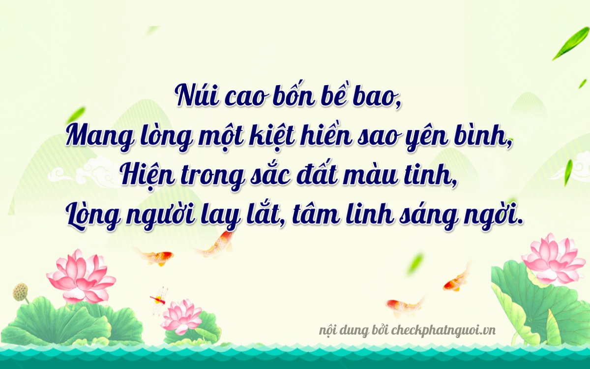 Bài thơ ý nghĩa cho <b>biển số 88A-44123</b> tại website checkphatnguoi.vn