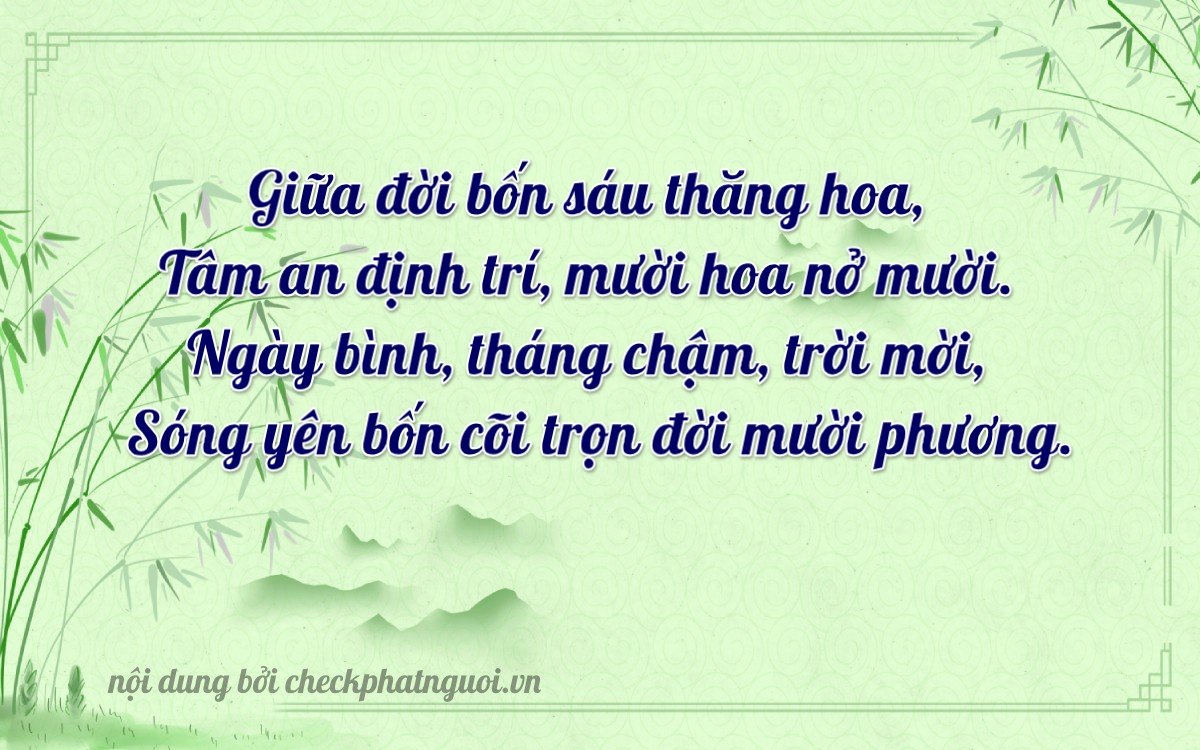 Bài thơ ý nghĩa cho <b>biển số 88A-46410</b> tại website checkphatnguoi.vn