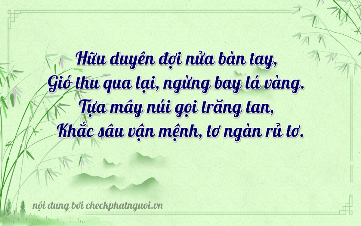 Bài thơ ý nghĩa cho <b>biển số 88A-48511</b> tại website checkphatnguoi.vn