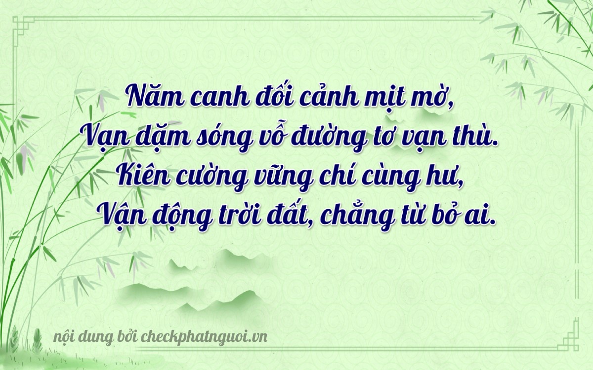 Bài thơ ý nghĩa cho <b>biển số 88A-52582</b> tại website checkphatnguoi.vn