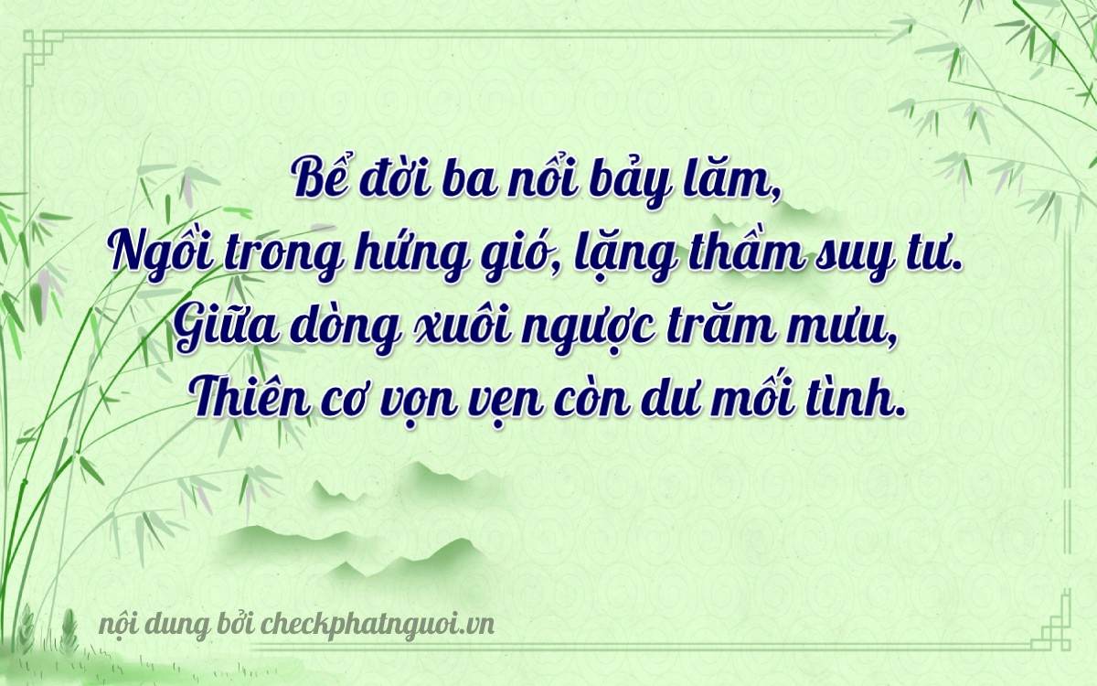 Bài thơ ý nghĩa cho <b>biển số 88A-59900</b> tại website checkphatnguoi.vn