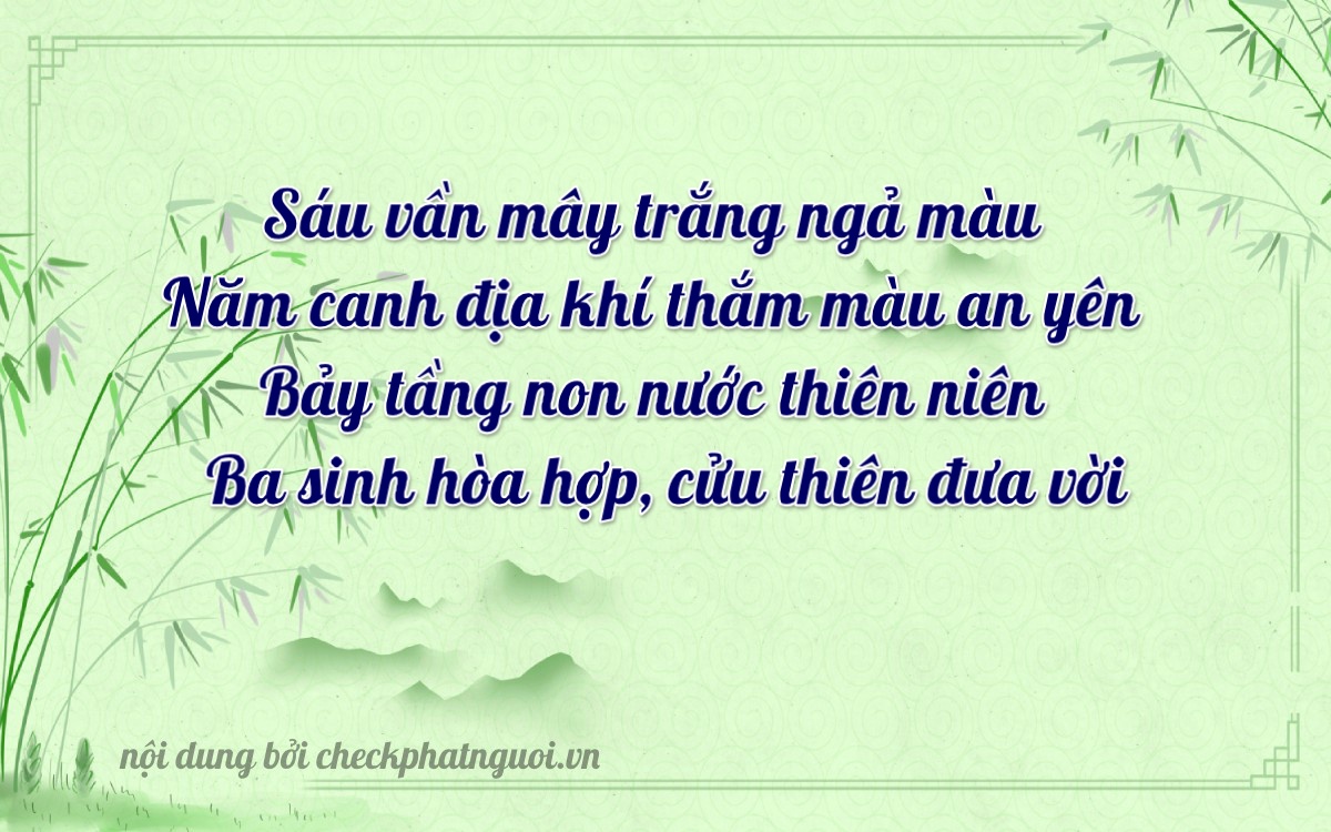 Bài thơ ý nghĩa cho <b>biển số 88A-65738</b> tại website checkphatnguoi.vn