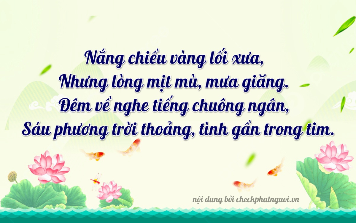 Bài thơ ý nghĩa cho <b>biển số 88A-66220</b> tại website checkphatnguoi.vn