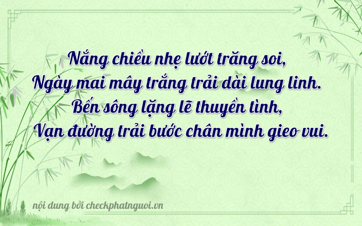 Bài thơ ý nghĩa cho <b>biển số 88A-68447</b> tại website checkphatnguoi.vn