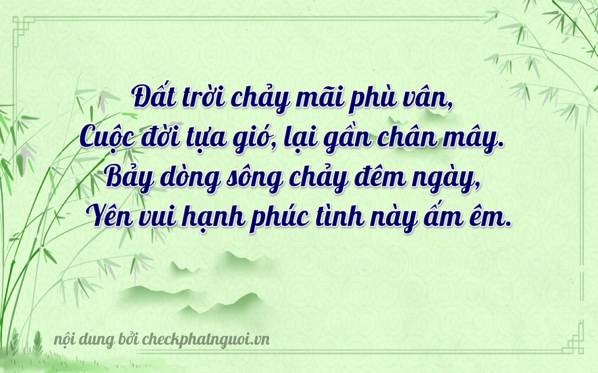 Bài thơ ý nghĩa cho <b>biển số 88A-70742</b> tại website checkphatnguoi.vn