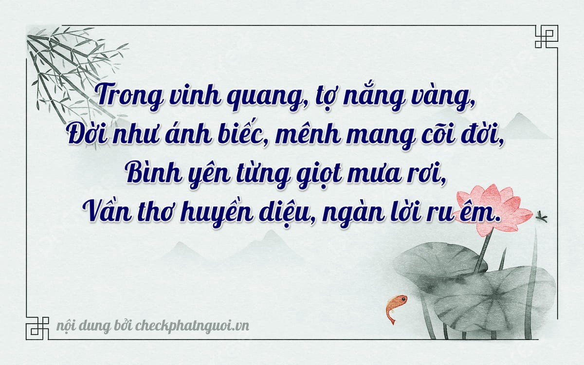 Bài thơ ý nghĩa cho <b>biển số 88A-73070</b> tại website checkphatnguoi.vn