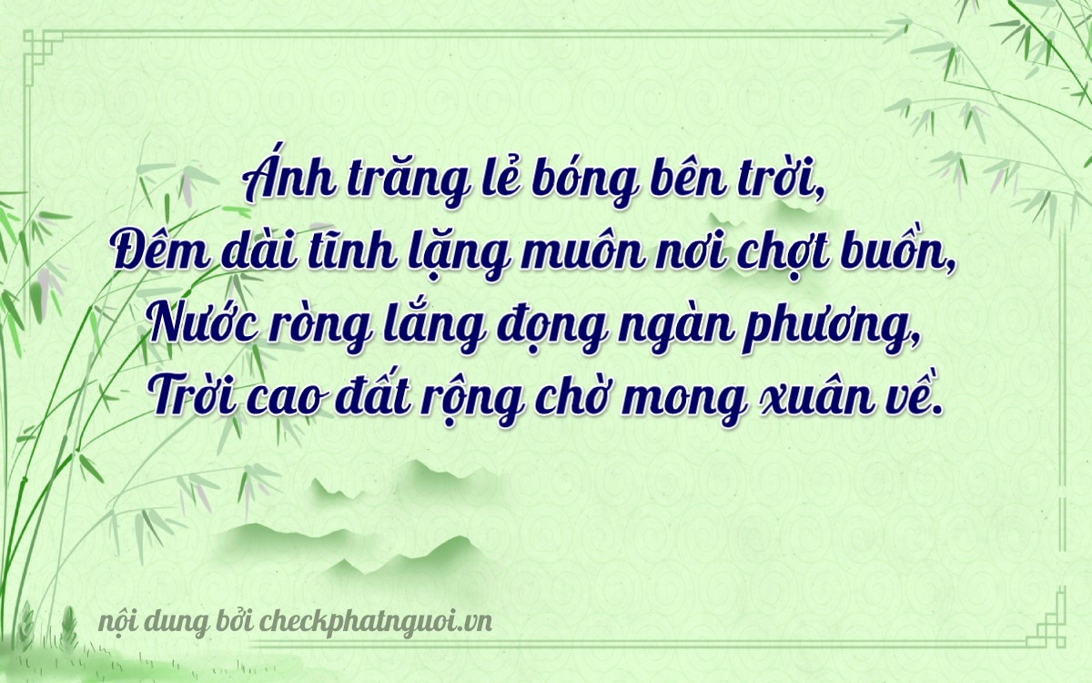 Bài thơ ý nghĩa cho <b>biển số 88AA-16072</b> tại website checkphatnguoi.vn