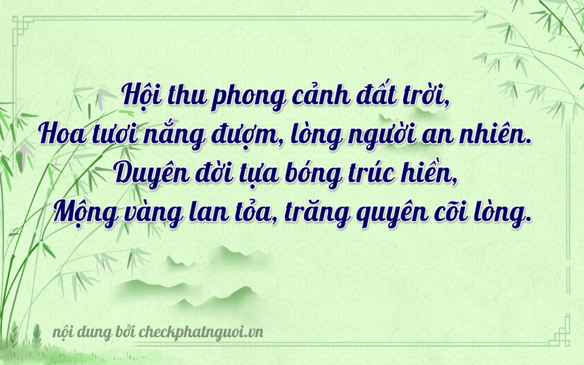 Bài thơ ý nghĩa cho <b>biển số 88AB-21615</b> tại website checkphatnguoi.vn