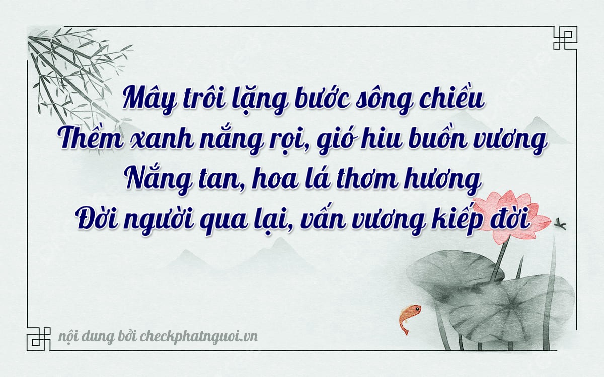 Bài thơ ý nghĩa cho <b>biển số 88AC-02324</b> tại website checkphatnguoi.vn