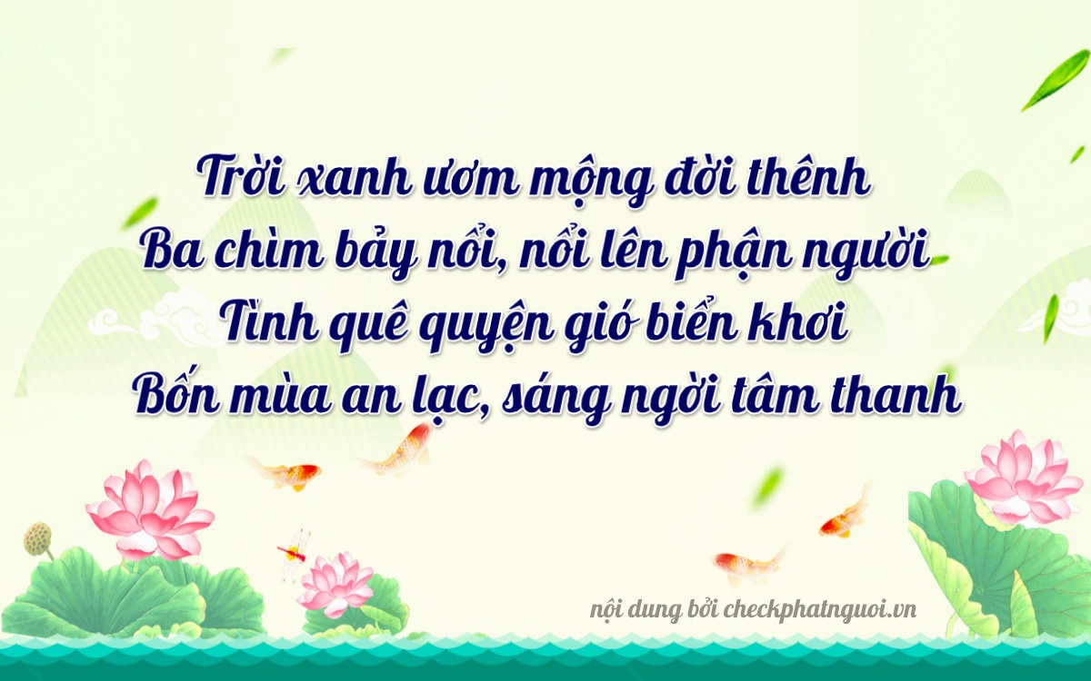 Bài thơ ý nghĩa cho <b>biển số 88AD-00341</b> tại website checkphatnguoi.vn