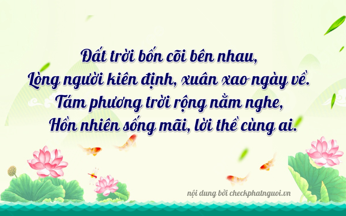 Bài thơ ý nghĩa cho <b>biển số 88AF-05408</b> tại website checkphatnguoi.vn
