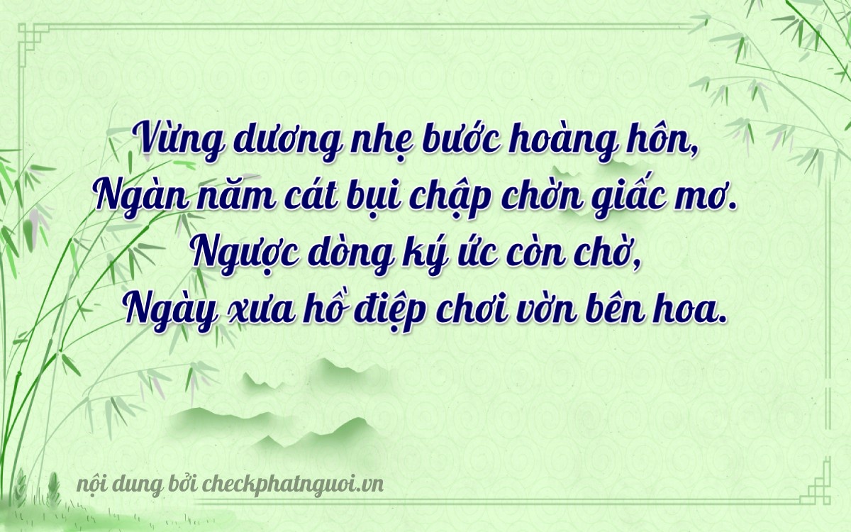 Bài thơ ý nghĩa cho <b>biển số 88AH-00855</b> tại website checkphatnguoi.vn