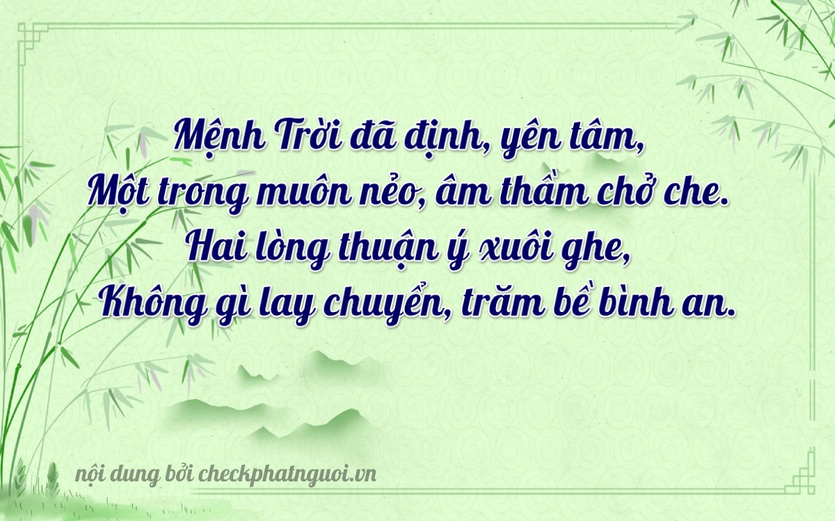 Bài thơ ý nghĩa cho <b>biển số 88AK-00120</b> tại website checkphatnguoi.vn