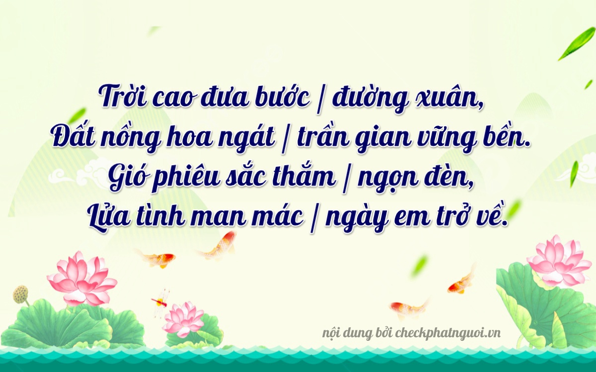 Bài thơ ý nghĩa cho <b>biển số 88AK-04262</b> tại website checkphatnguoi.vn