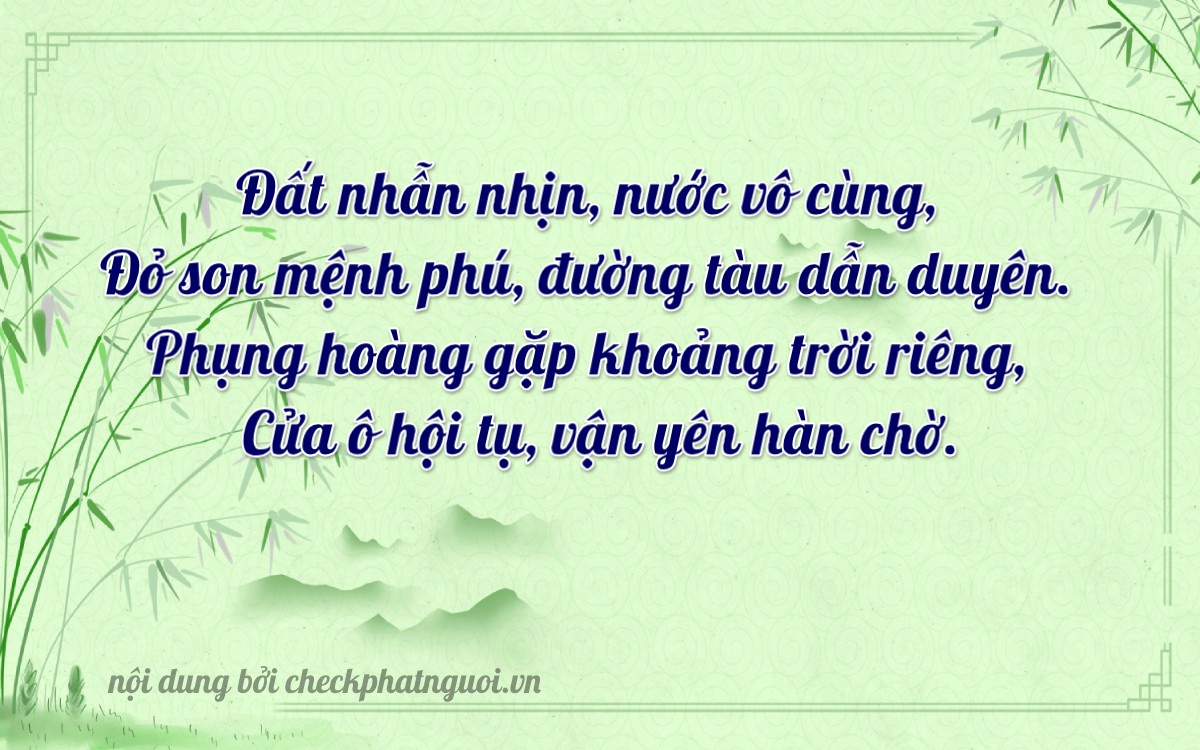 Bài thơ ý nghĩa cho <b>biển số 88AM-00458</b> tại website checkphatnguoi.vn