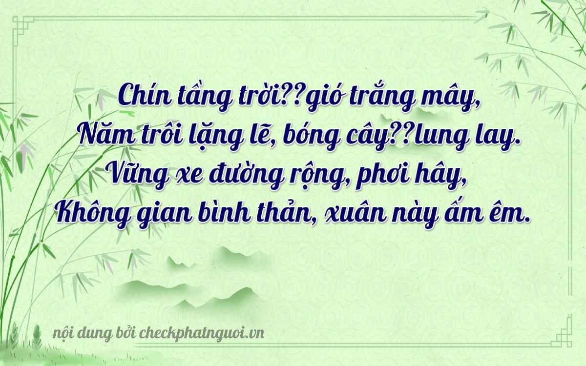 Bài thơ ý nghĩa cho <b>biển số 88B-09560</b> tại website checkphatnguoi.vn
