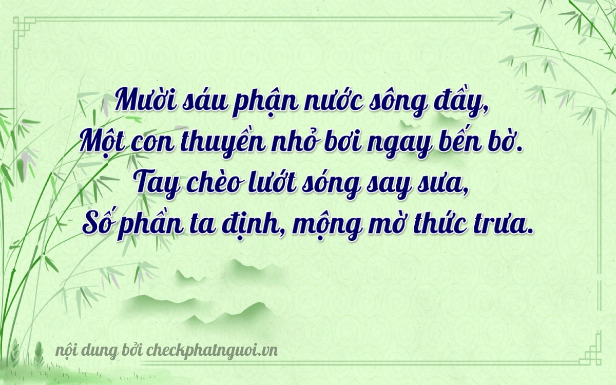 Bài thơ ý nghĩa cho <b>biển số 88C-11649</b> tại website checkphatnguoi.vn