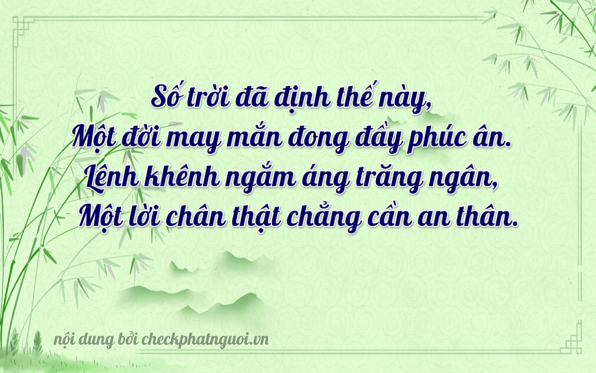 Bài thơ ý nghĩa cho <b>biển số 88C1-38101</b> tại website checkphatnguoi.vn