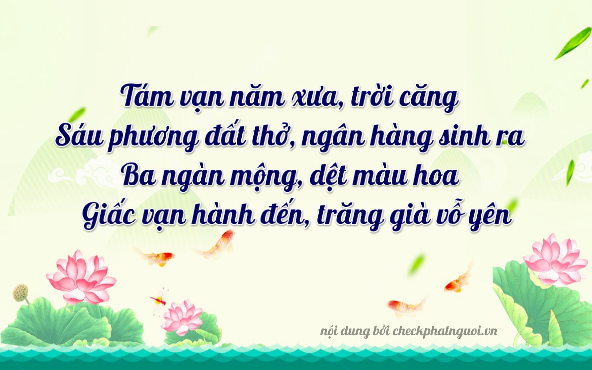 Bài thơ ý nghĩa cho <b>biển số 88E1-11863</b> tại website checkphatnguoi.vn