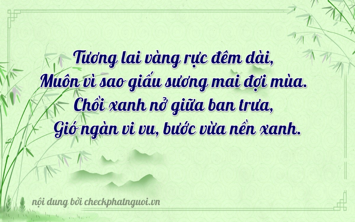Bài thơ ý nghĩa cho <b>biển số 88E1-19141</b> tại website checkphatnguoi.vn