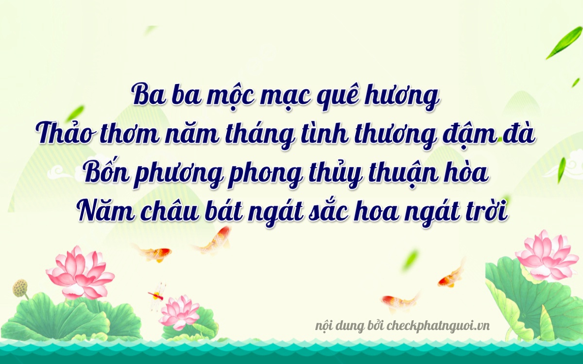 Bài thơ ý nghĩa cho <b>biển số 88E1-33854</b> tại website checkphatnguoi.vn