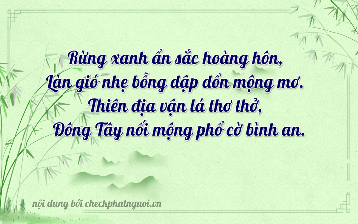 Bài thơ ý nghĩa cho <b>biển số 88E1-34515</b> tại website checkphatnguoi.vn