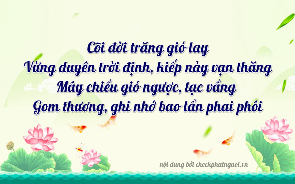 Bài thơ ý nghĩa cho <b>biển số 88H1-14368</b> tại website checkphatnguoi.vn