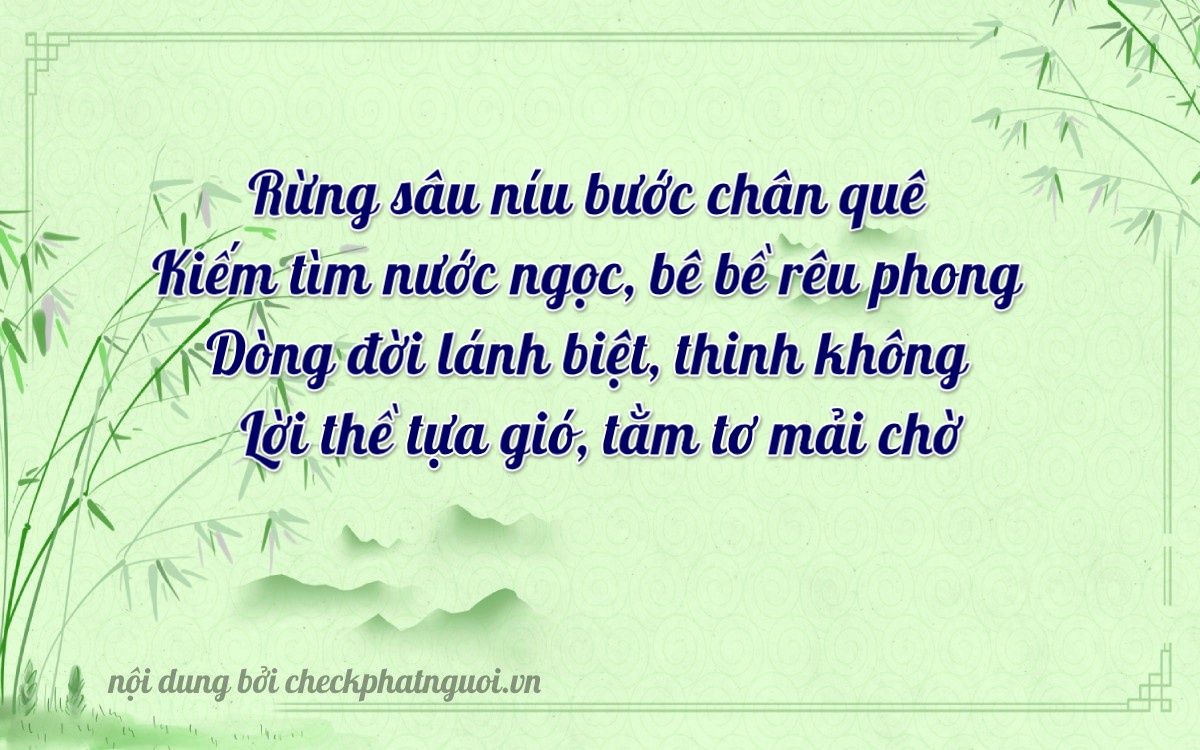 Bài thơ ý nghĩa cho <b>biển số 88K1-34987</b> tại website checkphatnguoi.vn