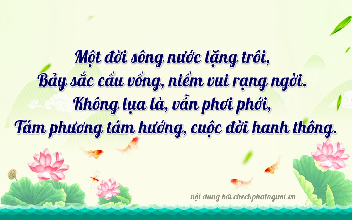 Bài thơ ý nghĩa cho <b>biển số 88L1-57028</b> tại website checkphatnguoi.vn