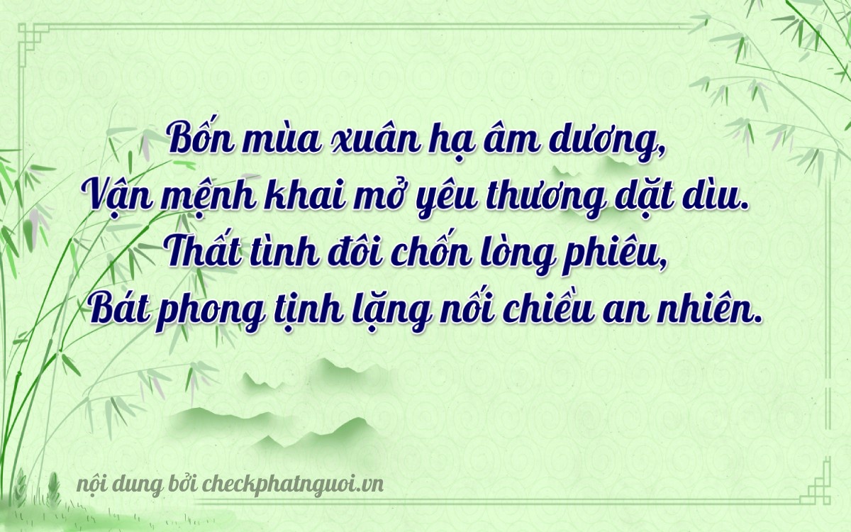 Bài thơ ý nghĩa cho <b>biển số 88L1-74248</b> tại website checkphatnguoi.vn