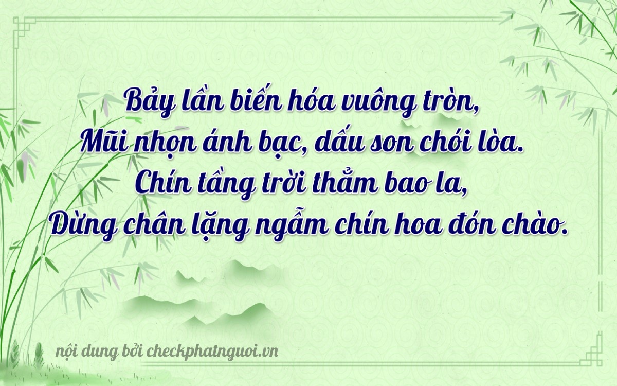 Bài thơ ý nghĩa cho <b>biển số 88S-79729</b> tại website checkphatnguoi.vn