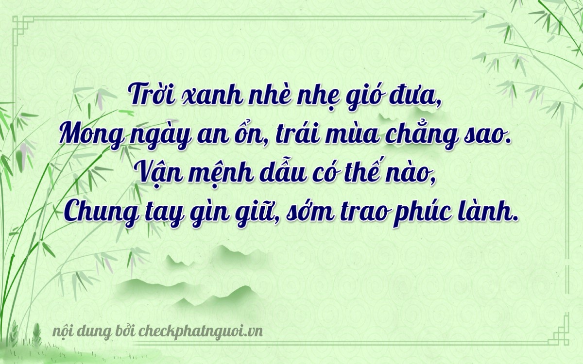 Bài thơ ý nghĩa cho <b>biển số 89219</b> tại website checkphatnguoi.vn