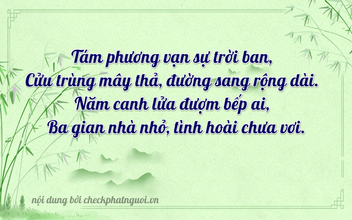 Bài thơ ý nghĩa cho <b>biển số 89553</b> tại website checkphatnguoi.vn