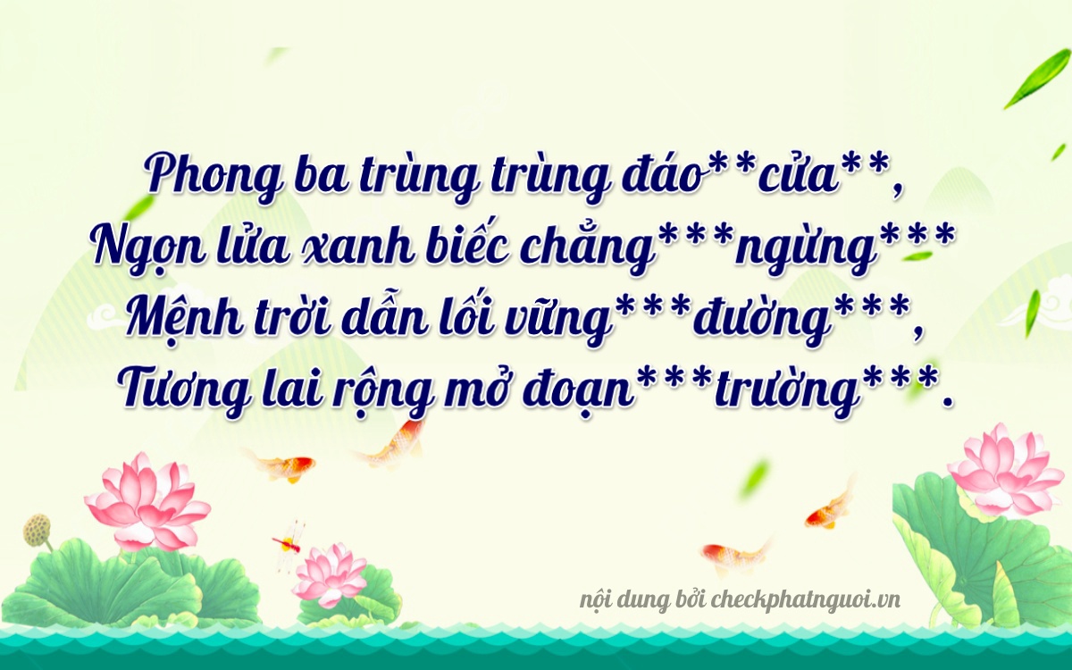 Bài thơ ý nghĩa cho <b>biển số 8989</b> tại website checkphatnguoi.vn