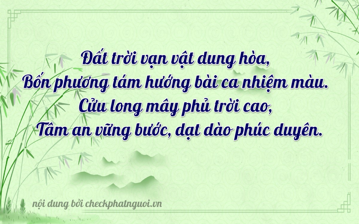 Bài thơ ý nghĩa cho <b>biển số 89A-09738</b> tại website checkphatnguoi.vn