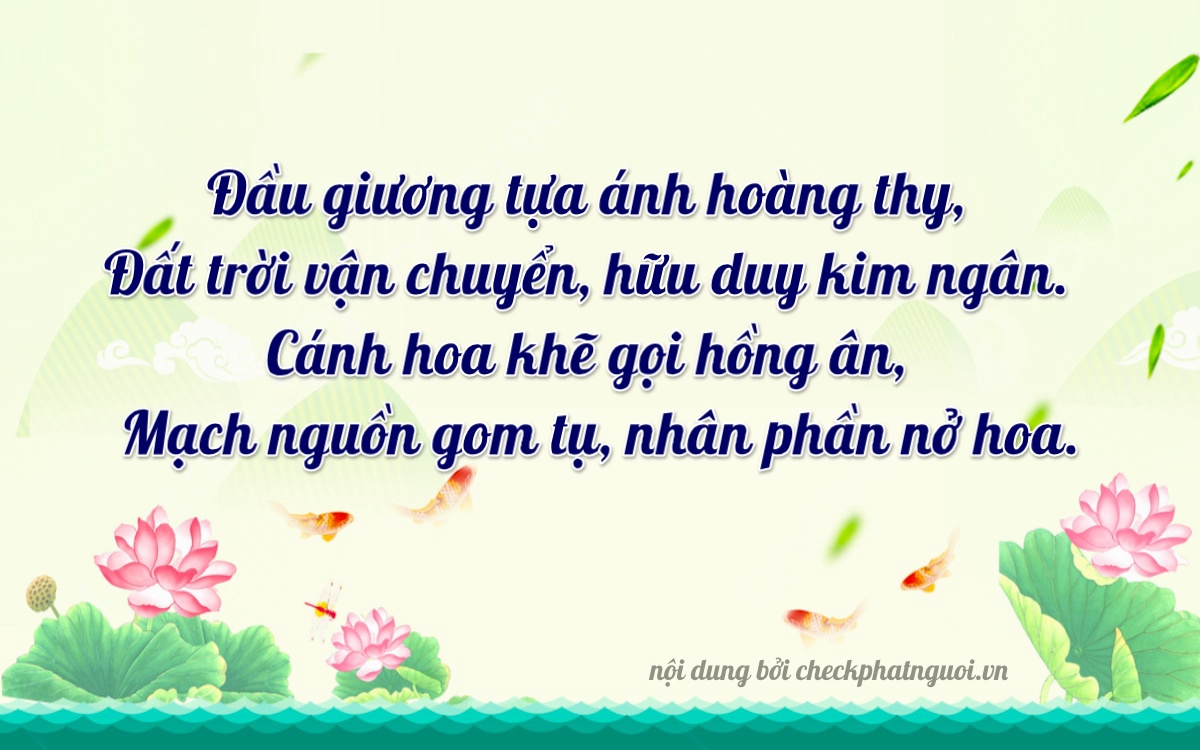 Bài thơ ý nghĩa cho <b>biển số 89A-14695</b> tại website checkphatnguoi.vn